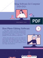 Top Photo Editing Software For Computer 2020-2021: Reymar Raphael D. Cabrera