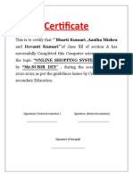 Certificate: ", During The Academic Session