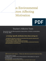 Caring Teacher Attributes and Reflective Practices