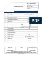 Equipment History Card Vickers Hardness