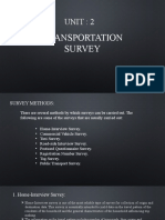 Unit: 2: Transportation Survey
