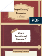 Prepositions of Possession