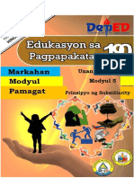 Modyul 5 Unang Markahan: Prinsipyo NG Subsidiarity