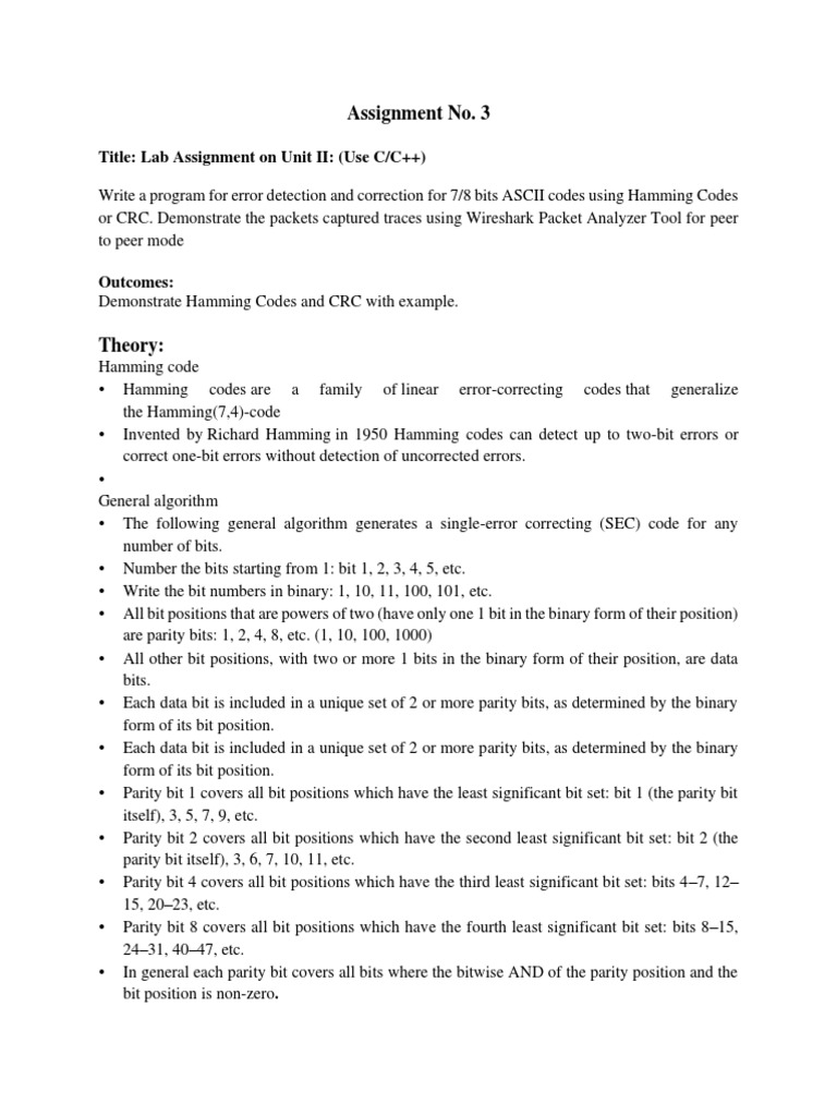 Assignment No. 3 Title Lab Assignment On Unit II (Use C/C++) PDF