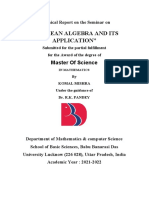 "Boolean Algebra and Its Application": Master of Science