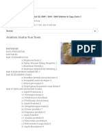 Analisis Usaha Kue Soes