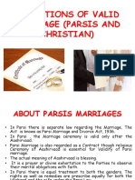 Conditions of Valid Marriage (Parsis and Christian)