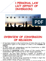 Inter Personal Law Conflict (Effect of Conversion)