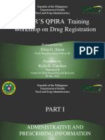 CDRR'S QPIRA Training Workshop On Drug Registration: Eliza G. Sison