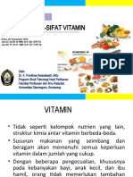 Kuliah Kimia Pangan  (28-9-2016) Sifat-Sifat Vitamin