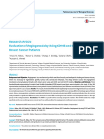 Research Article Evaluation of Angiogenesis by Using CD105 and CD34 in Sudanese Breast Cancer Patients