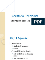 Critical Thinking: Instructor: Tran Thi Thu Giang