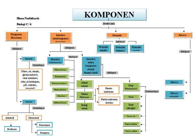 Peta Konsep Komponen Ekosistem | PDF