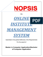 49 - Online Institute Management System-Synopsi