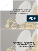 Peraturan Perundang-Undangan Terkait Industri Farmasi Dan Pedagang Besar Farmasi