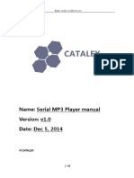 Name: Serial MP3 Player Manual Date: Dec 5, 2014: ©catalex
