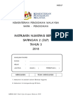 Instrumen Numerasi Bertulis DLP Saringan 2 THN 3 2018