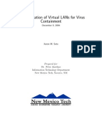 Implementation of Virtual Lans For Virus Containment: December 9, 2004