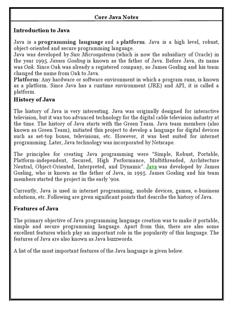 Platform Any Hardware or Software Environment in Which A Program Runs