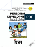 Personal Development: Quarter 2 - Module 1: Personal Relationships