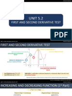 First and Second Derivative Test: UNIT 5.2