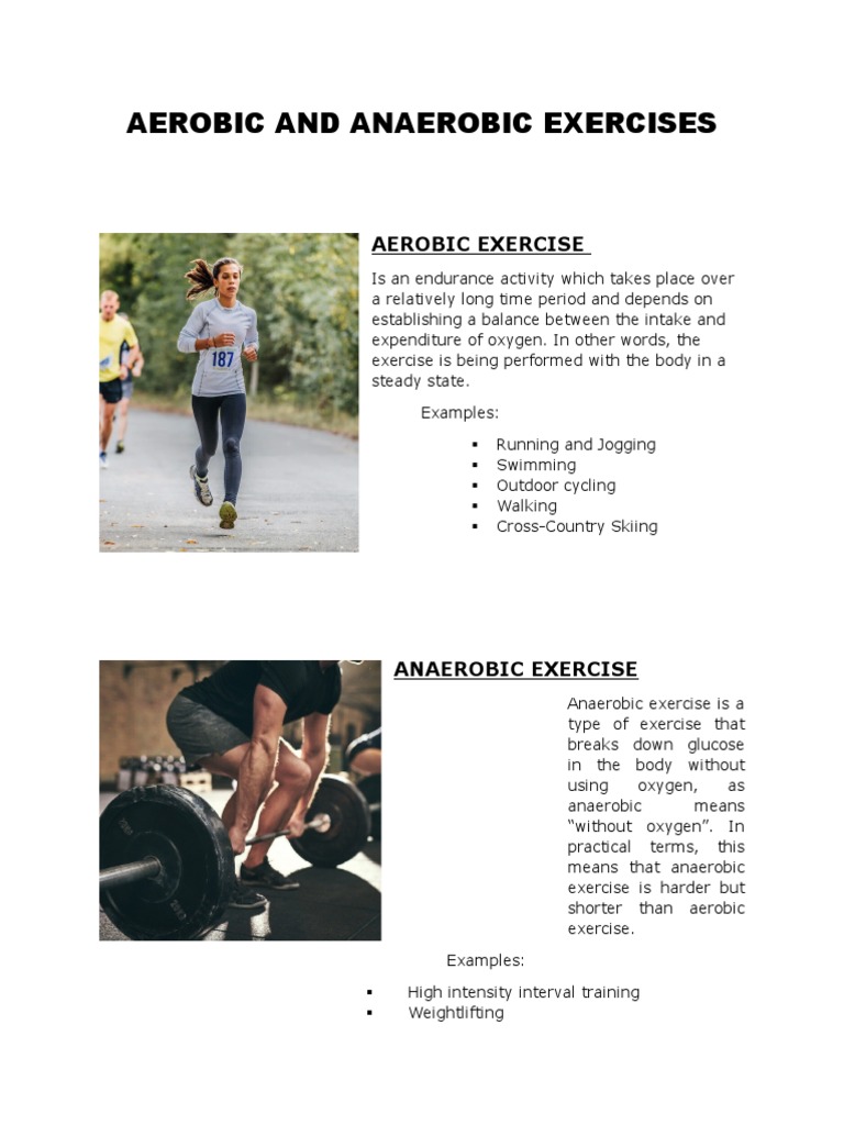 Aerobic and Anaerobic Exercises | PDF | Aerobic Exercise | Weight Training