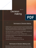 Decision Making: BBA Unit 1