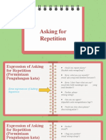 Asking for Repetition Expressions in Indonesian