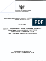 Peraturan Menteri Pertahanan Nomor 85 Tahun 2014 Tentang Tenaga Profesi Prajurit TNI Yang Bertugas Di Luar Institusi Kemhan Dan TNI