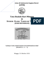 Tata Ibadah HUT Ke-73 GPIB