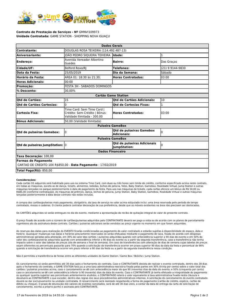 Validade de Contrato Rasurado | PDF | Cheque (banco)