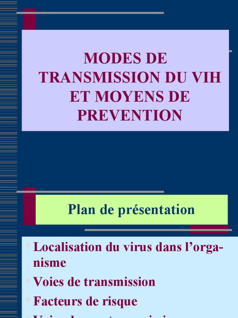 Modes de Transmission Aideseti | PDF | VIH | SIDA