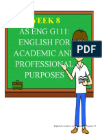 AS ENG G111: English For Academic and Professional Purposes: Week 8