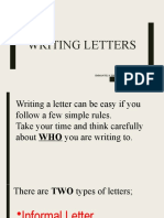 Writing Letters: Emmanuel N Tufon