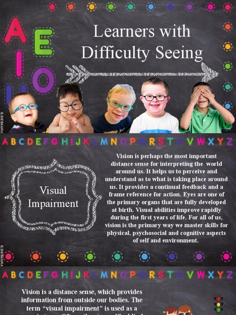 Learners With Difficulty Seeing | PDF | Visual Acuity | Visual Impairment