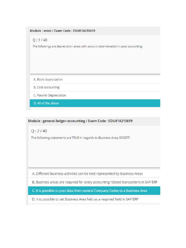 Soal Ujian Sap Ac010 Batch 1 20 Juni 21 Pdf