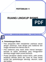 Ruang Lingkup Bisnis: Pertemuan 11