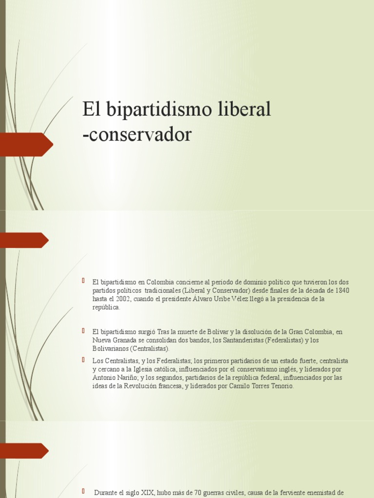 El Bipartidismo Liberal Conservador PDF