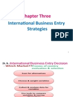 Chapter Three: International Business Entry Strategies