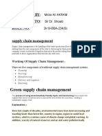 Green Supply Chain Management: Submitted by Submitted To: Roll No