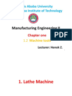 Manufacturing Engineering 2 1.2 Machine Tools