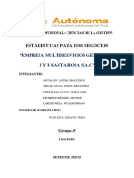 Estadísticas de negocios para empresa de servicios