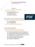 UNJF - Plan Détaillé Enjeux Politiques de La Mondialisation