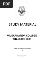 Study Material: Vivekananda College Thakurpukur