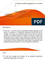 Analysis of Effect of Shape Modified Aggregate in Concrete Strength and Density