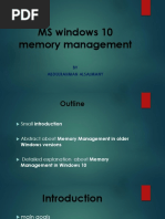 MS Windows 10 Memory Management