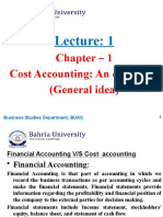 Chapter - 1 Cost Accounting: An Overview (General Idea) : Business Studies Department, BUKC