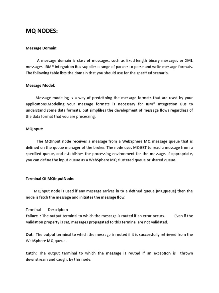 MQ Nodes | PDF | Data Management | Information Technology