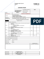 Form T2 Lesson Plan for Grade 8 Math