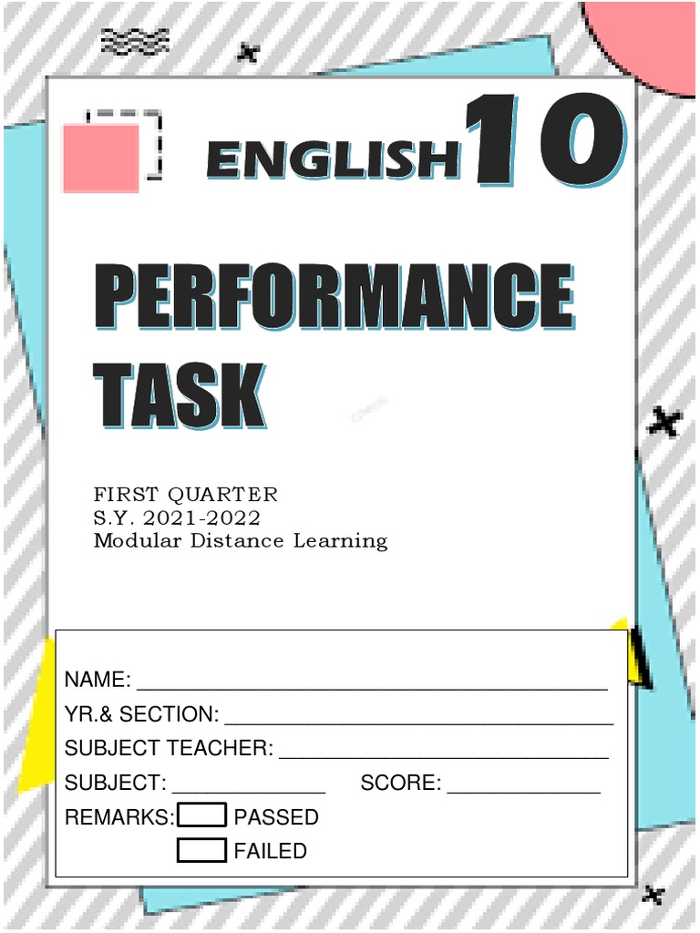 English 10 Performance Task | PDF | Infographics | Rubric (Academic)